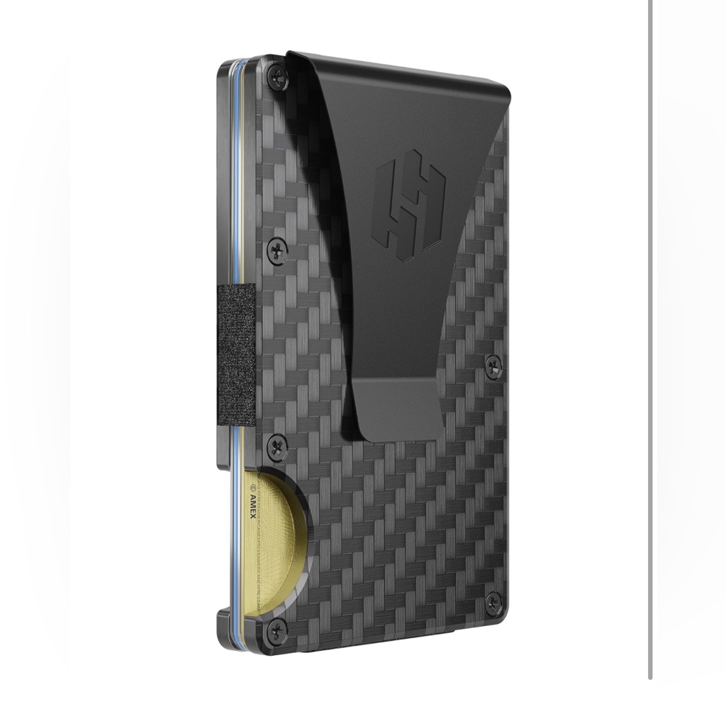 Hayvenhurst Slim Minimalist Metal Wallet Carbon Fiber